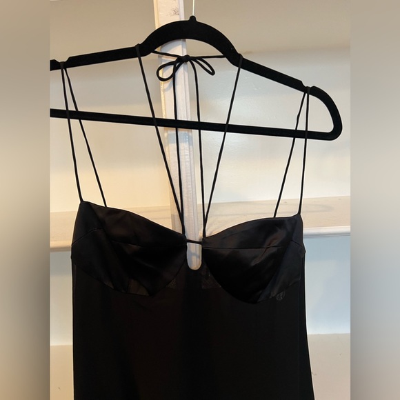 Reformation Black Ocean Dress Mini - 10 - Picture 2 of 12